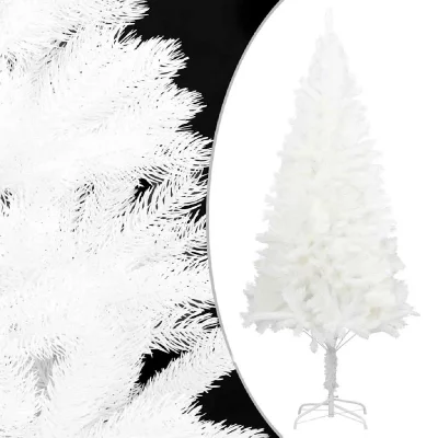 VidaXL Sapin de No&euml;l Artificiel avec Support Blanc 240 cm PE