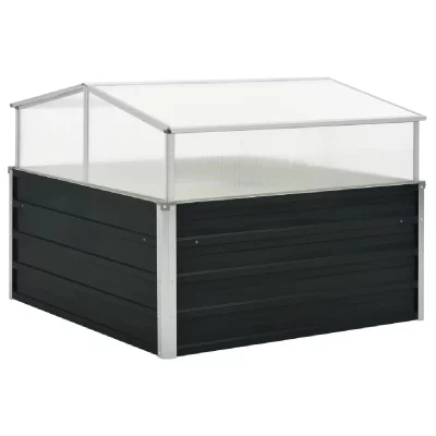 VIDAXL  - Serre Anthracite 100x100x77 cm Acier galvanis&eacute; Anthracite