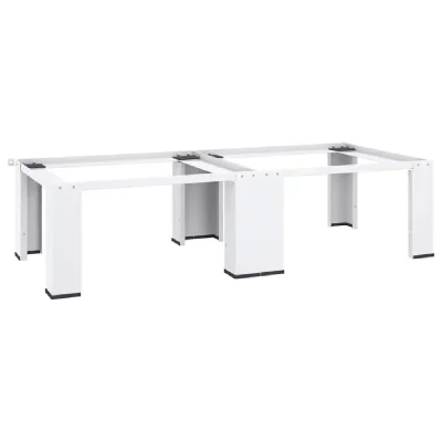 VIDAXL  socle double pour lave-linge et s&egrave;che-linge blanc