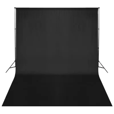VIDAXL  Syst&egrave;me de support de toile de fond 500 x 300 cm Noir