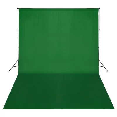 VIDAXL  syst&egrave;me de support de toile de fond 500 x 300 cm vert