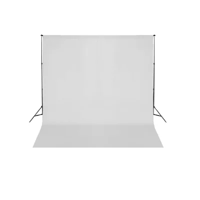 VIDAXL  syst&egrave;me de support de toile de fond 600 x 300 cm blanc