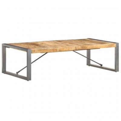 Vidaxl table basse 140x70x40 cm bois de manguier brut 321587