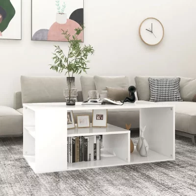 Vidaxl table basse blanc 100x50x40 cm agglom&eacute;r&eacute;
