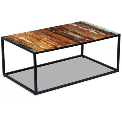 Vidaxl table basse bois de r&eacute;cup&eacute;ration massif 100 x 60 x 40 cm 243336