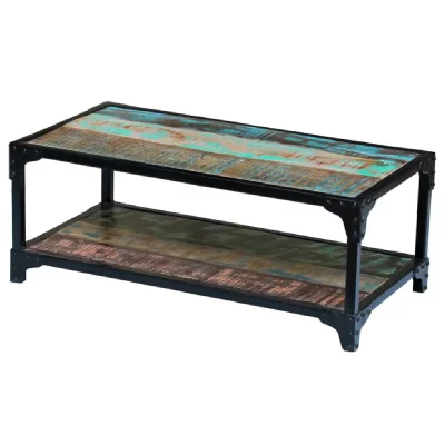 Vidaxl - Table basse Bois de r&eacute;cup&eacute;ration massif Multicolore