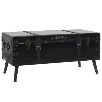 Vidaxl - Table basse mdf et acier 102 x 51 x 48 cm Noir