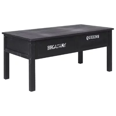 Vidaxl table basse noir 100 x 50 x 45 cm bois 284141