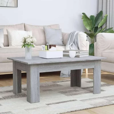 Vidaxl table basse sonoma gris 100x60x42 cm bois d'ing&eacute;nierie