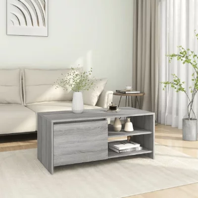 Vidaxl table basse sonoma gris 102x50x45 cm bois d'ing&eacute;nierie
