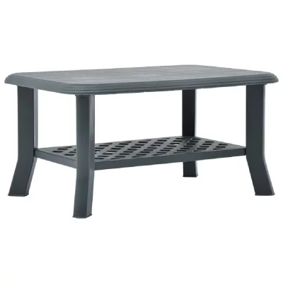 Vidaxl table basse vert 90 x 60 x 46 cm plastique 48794
