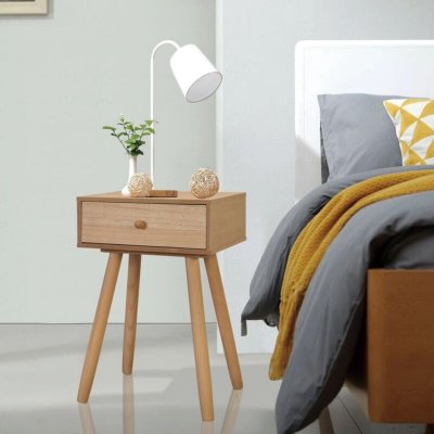 Vidaxl Table De Chevet 2 Pcs Bois De Pin Massif 40 X 30 X 61 Cm Marron