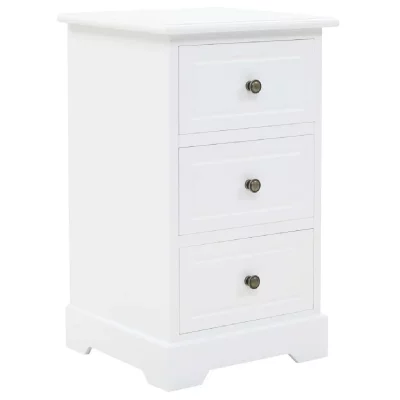 Vidaxl - Table de chevet mdf et Bois de pin 35 x 32 x 59 cm Blanc