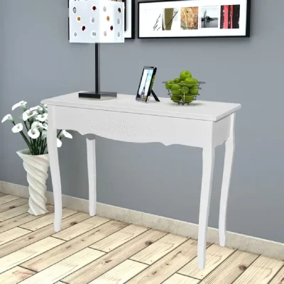 Vidaxl - Table de console et coiffeuse Blanc Blanc