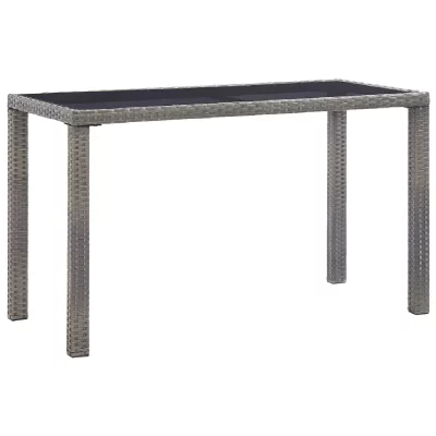 VIDAXL  table de jardin anthracite 123x60x74 cm r&eacute;sine tress&eacute;e 46448