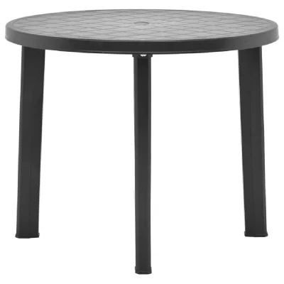 VIDAXL  - Table de jardin Anthracite 89 cm Plastique Anthracite