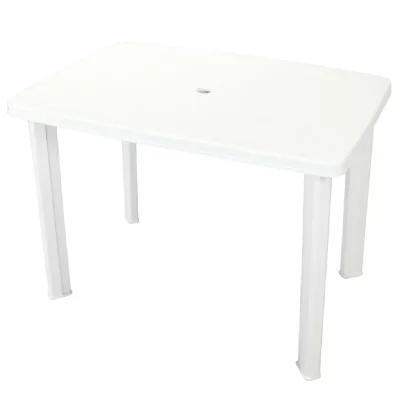 VIDAXL  - Table de jardin Blanc 101 x 68 x 72 cm Plastique Blanc