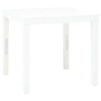 VIDAXL  - Table de jardin Blanc 78x78x72 cm Plastique Blanc