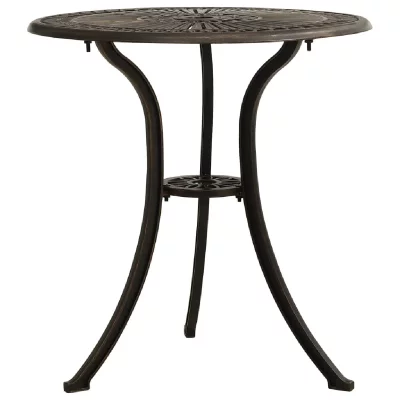 VIDAXL  - Table de jardin Bronze 62x62x65 cm Aluminium coul&eacute; Bronze