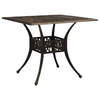VIDAXL  - Table de jardin Bronze 90x90x73 cm Aluminium coul&eacute; Bronze