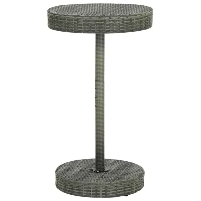 VIDAXL  table de jardin gris 60,5x106 cm r&eacute;sine tress&eacute;e 45857