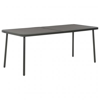 VIDAXL  table de jardin gris fonc&eacute; 180x83x72 cm acier 46632