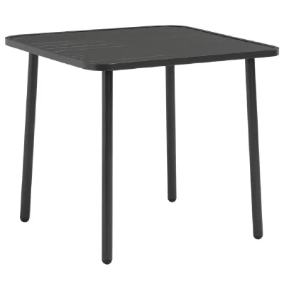 VIDAXL  table de jardin gris fonc&eacute; 80x80x72 cm acier 44258