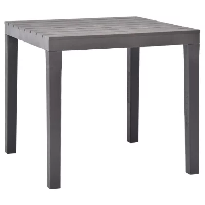 VIDAXL  - Table de jardin Moka 78x78x72 cm Plastique Caf&eacute;