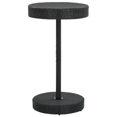 VIDAXL  table de jardin noir 60,5x106 cm r&eacute;sine tress&eacute;e 45856 