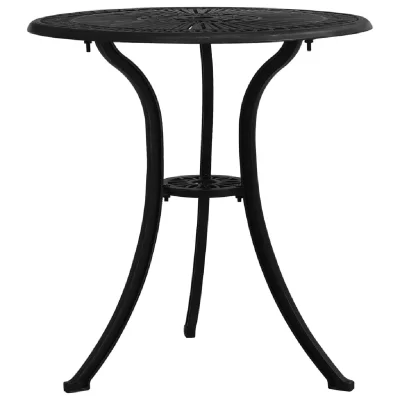 VIDAXL  - Table de jardin Noir 62x62x65 cm Aluminium coul&eacute; Noir
