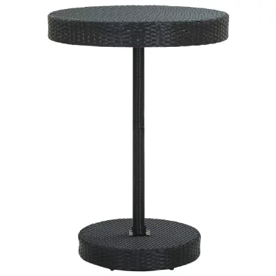 VIDAXL  Table De Jardin Noir 75,5x106 Cm R&eacute;sine Tress&eacute;e