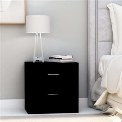 Vidaxl - Tables de chevet 2 pcs Noir 40 x 30 x 40 cm Agglom&eacute;r&eacute; Noir