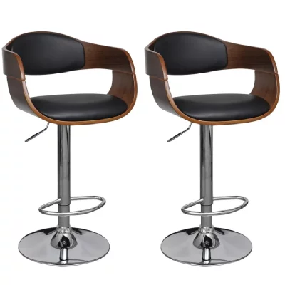 Vidaxl tabouret de bar 2 pcs avec dossier cuir synth&eacute;tique 270549