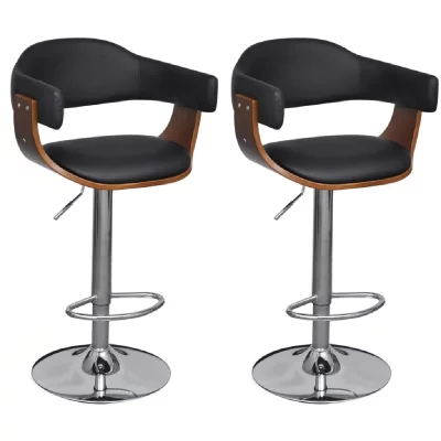 Vidaxl tabouret de bar 2 pcs cuir synth&eacute;tique hauteur r&eacute;glable 241052