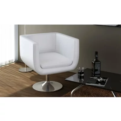 Vidaxl tabouret de bar blanc similicuir 240040
