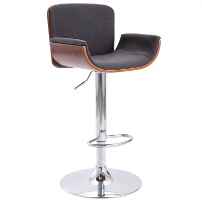 Vidaxl - Tabouret de bar Gris Tissu marron fonc&eacute; et gris