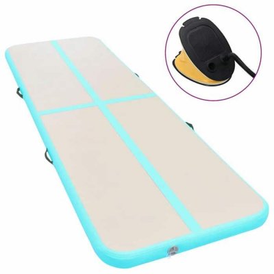 VIDAXL  Tapis Gonflable De Gymnastique Avec Pompe 500x100x10cm Pvc Vert