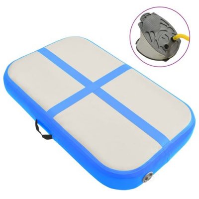 VIDAXL  Tapis Gonflable De Gymnastique Avec Pompe 60x100x20 Cm Pvc Bleu