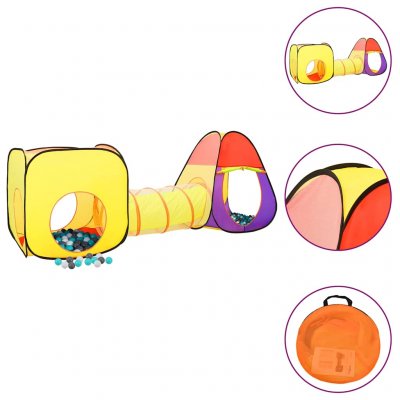 VIDAXL  tente de jeu pour enfants 250 balles multicolore 255x80x100 cm