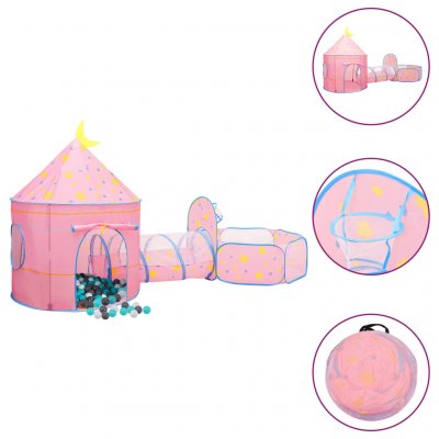 VIDAXL  - Tente de jeu pour enfants avec 250 balles Rose 301x120x128 cm