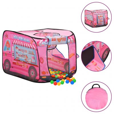 VIDAXL  tente de jeu pour enfants avec 250 balles rose 70x112x70 cm