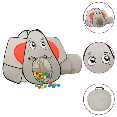 VIDAXL  tente de jeu pour enfants &eacute;l&eacute;phant gris 174x86x101 cm