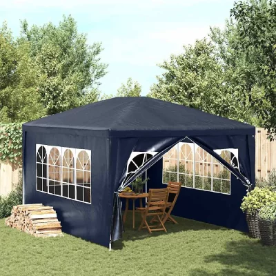 VIDAXL  - Tente de r&eacute;ception 3 x 4 m Bleu Bleu