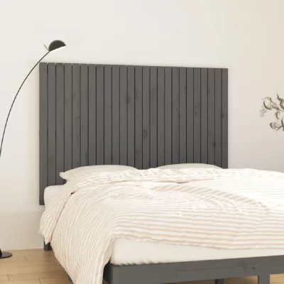 VIDAXL  t&ecirc;te de lit murale gris 159,5x3x110 cm bois massif de pin