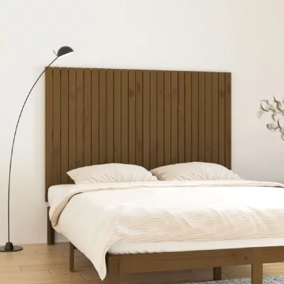 VIDAXL  t&ecirc;te de lit murale marron miel 166x3x110 cm bois massif de pin