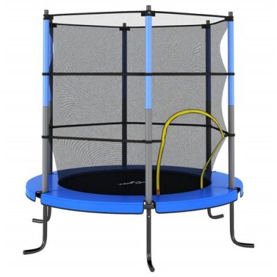 VIDAXL  - Trampoline avec filet de s&eacute;curit&eacute; Rond 140x160 cm Bleu Bleu