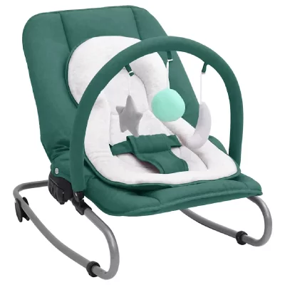VIDAXL  - Transat pour b&eacute;b&eacute; Vert Acier Vert