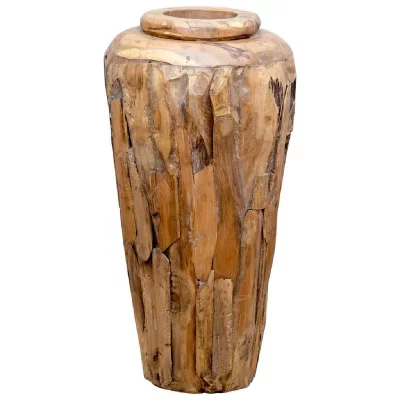 VIDAXL  vase de d&eacute;coration 40 x 80 cm bois de teck solide 285210
