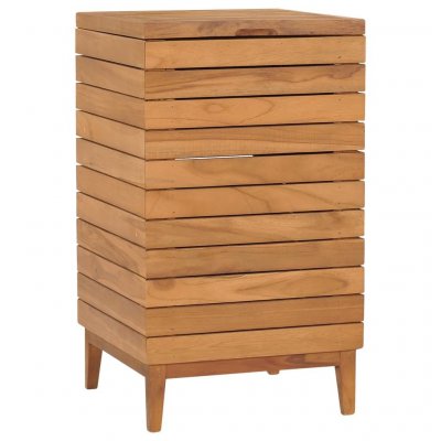 VIDAXL   Panier &agrave; linge 40x40x70 cm Bois de teck massif
