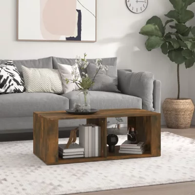 Vidaxl vidaXL Table basse Ch&ecirc;ne fum&eacute; 100x50x36 cm Bois d'ing&eacute;nierie